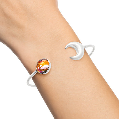Moon - Kingman Orange Dahlia Turquoise Cuff Bangle Bracelet B-1046 30-EB10240