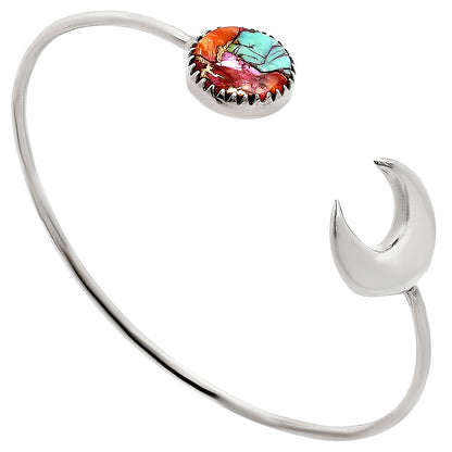 Moon - Kingman Orange Dahlia Turquoise Cuff Bangle Bracelet B-1046 30-EB10243