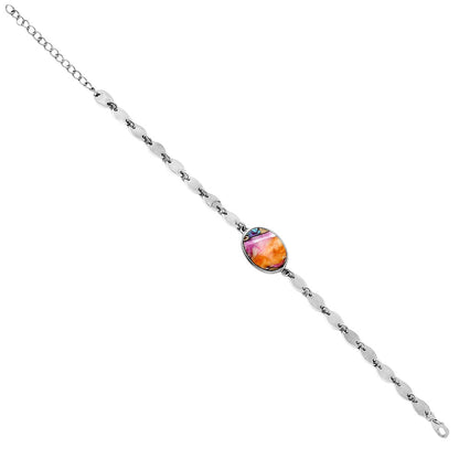 Premium Kingman Orange Dahlia Turquoise Bracelet B-1044 30-EB10292