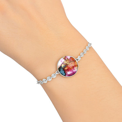 Premium Kingman Orange Dahlia Turquoise Bracelet B-1044 30-EB10295