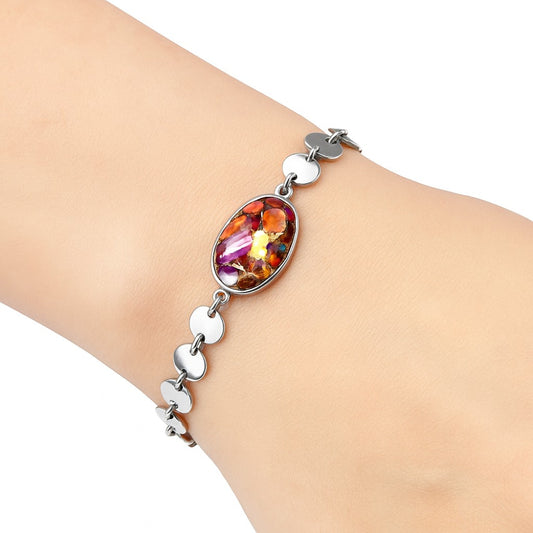 Premium Kingman Orange Dahlia Turquoise Bracelet B-1044 30-EB10296