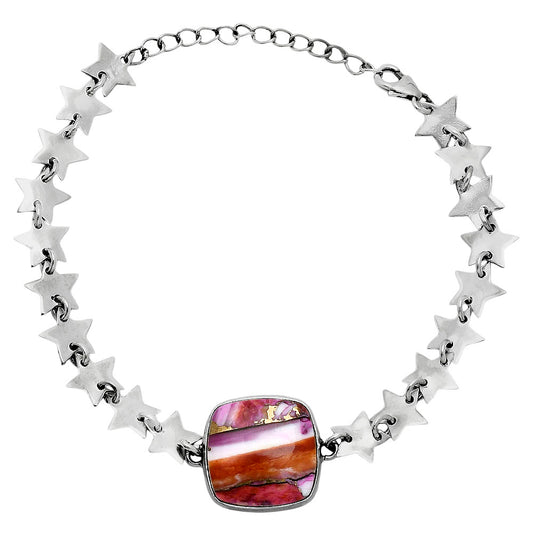 Premium Star Kingman Orange Dahlia Turquoise Bracelet B-1044 30-EB10302