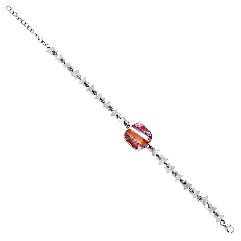 Premium Star Kingman Orange Dahlia Turquoise Bracelet B-1044 30-EB10302