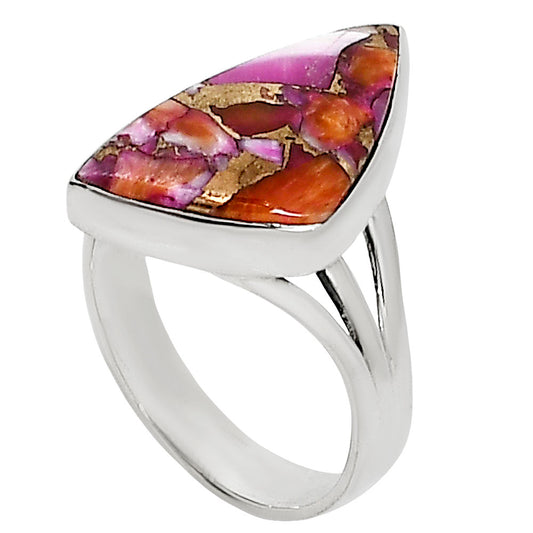 Kingman Orange Dahlia Turquoise Ring size-10 R-1003 30-ER15113