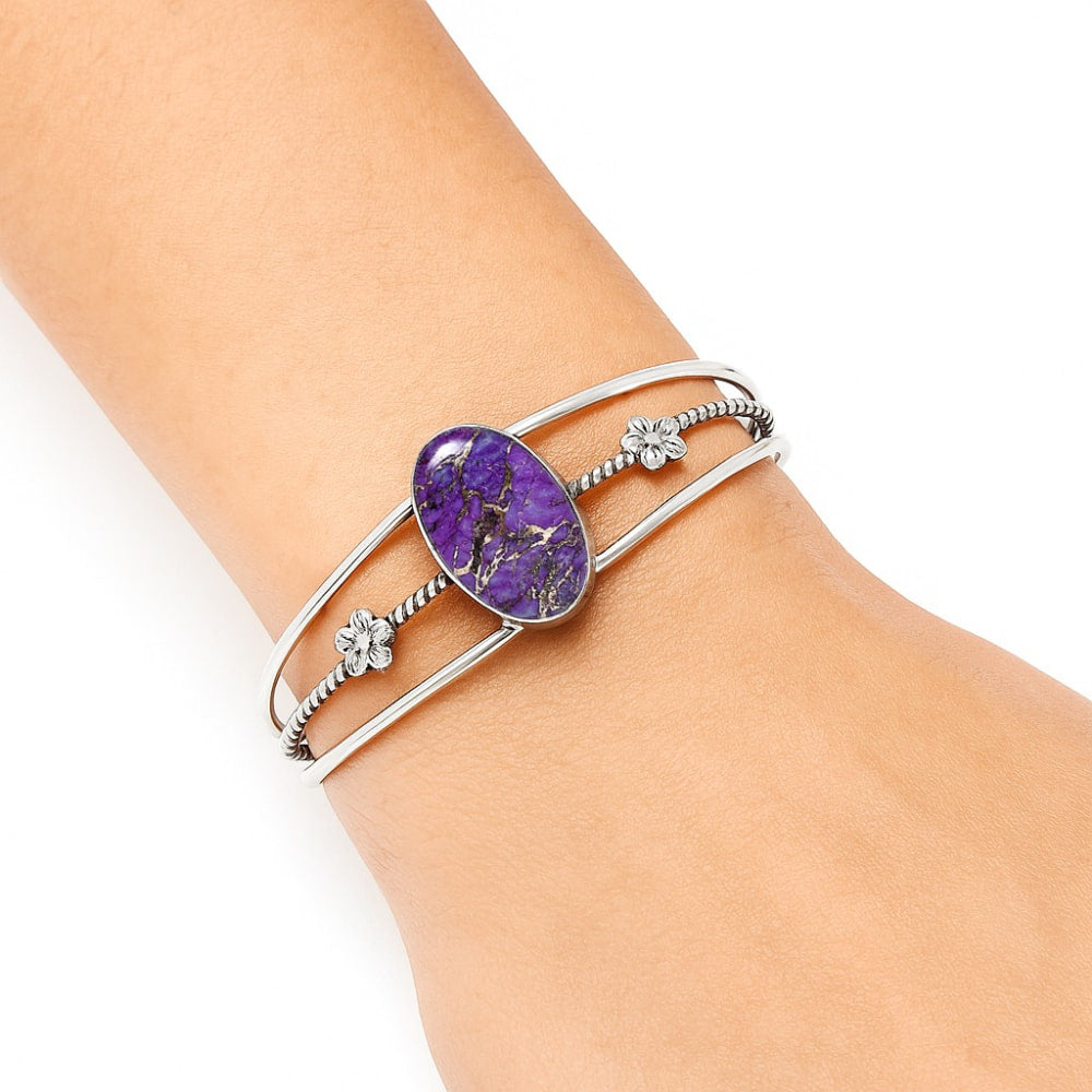Premium Quality Copper Purple Turquoise Cuff Bangle Bracelet B-1012 31-EB10310