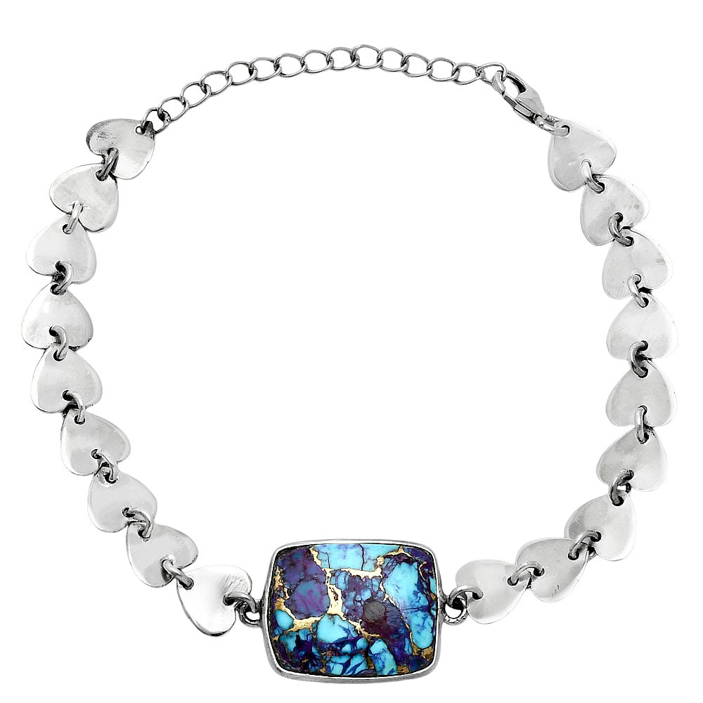 Premium Heart - Kingman Purple Dahlia Turquoise Bracelet B-1044 31-EB10314