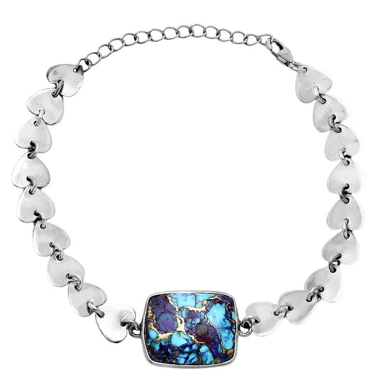 Premium Heart - Kingman Purple Dahlia Turquoise Bracelet B-1044 31-EB10314
