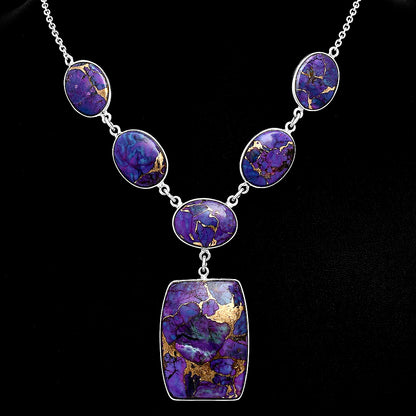 Premium Quality Copper Purple Turquoise - Arizona Necklace N-1013 31-EN10094
