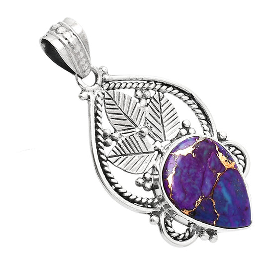 Premium Quality Copper Purple Turquoise - Arizona Pendant P-1258 31-EP10176