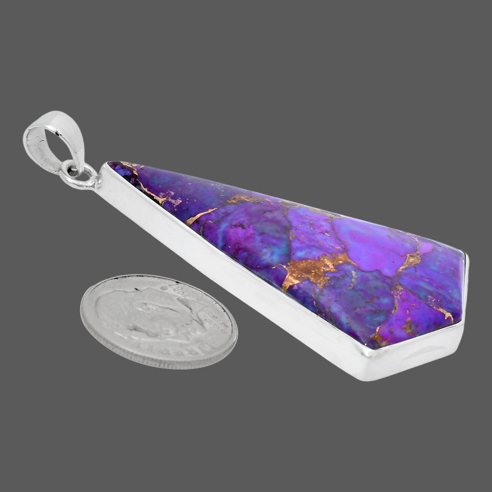 Premium Quality Copper Purple Turquoise - Arizona Pendant P-1001 31-EP10178