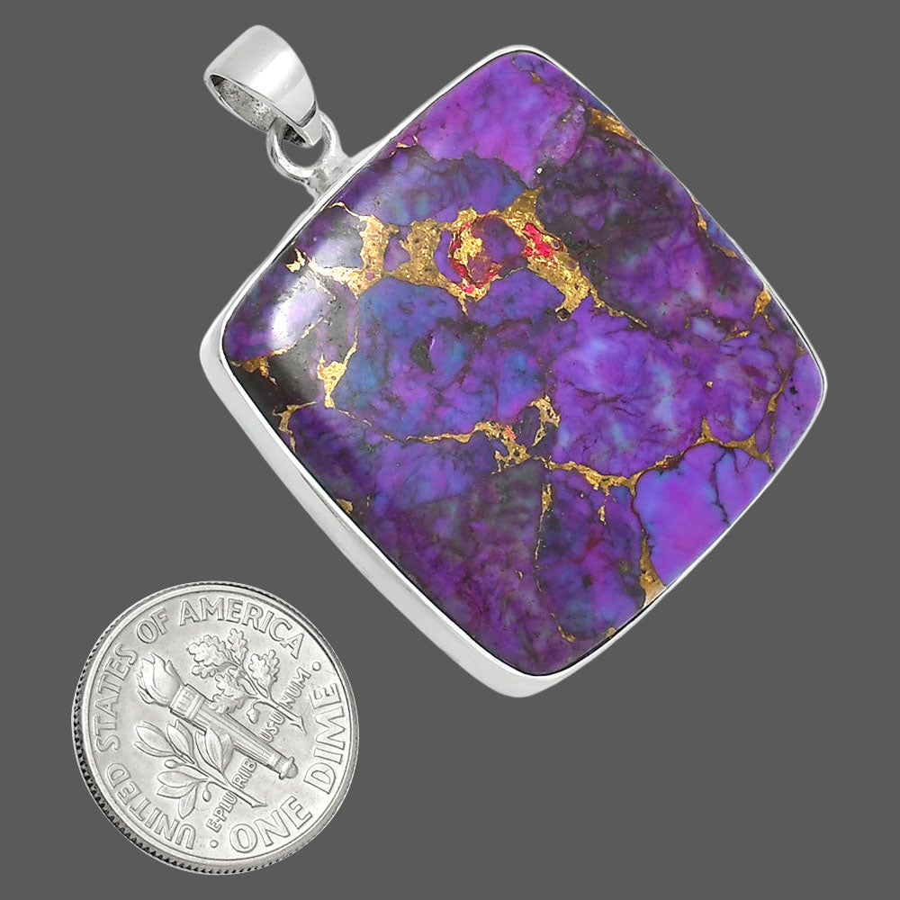 Premium Quality Copper Purple Turquoise - Arizona Pendant P-1001 31-EP10185