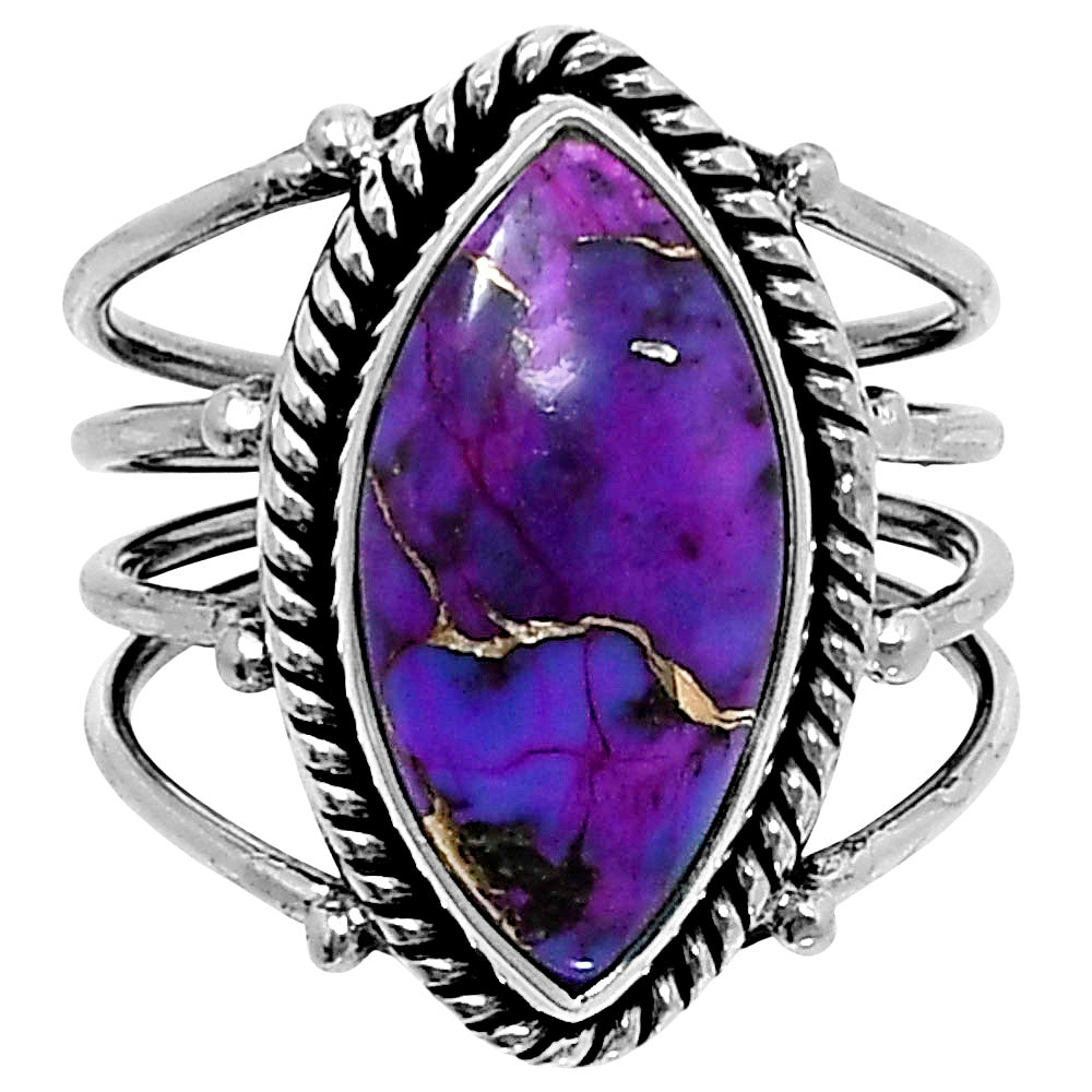 Premium Quality Copper Purple Turquoise Ring size-7 R-1010 31-ER12030