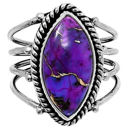Premium Quality Copper Purple Turquoise Ring size-7 R-1010 31-ER12030