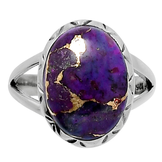 Premium Copper Purple Turquoise Ring size-6 R-1074 31-ER12087