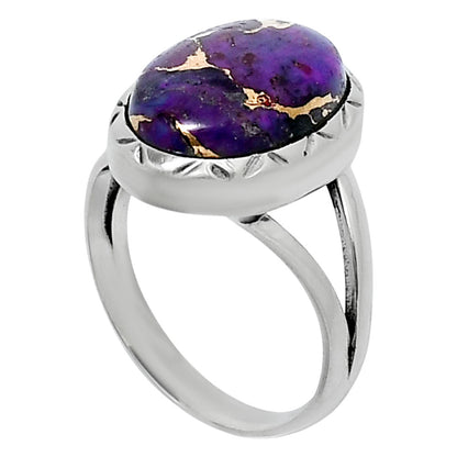 Premium Copper Purple Turquoise Ring size-6 R-1074 31-ER12087