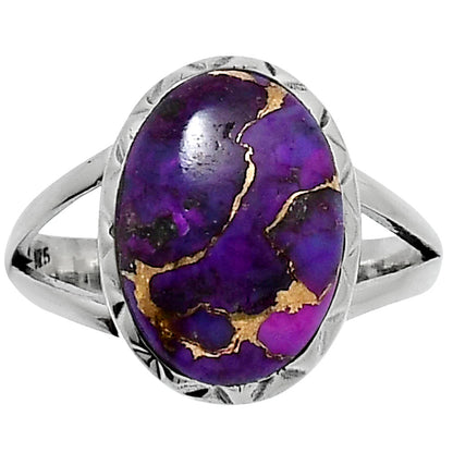 Premium Copper Purple Turquoise Ring size-8 R-1074 31-ER12108