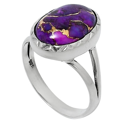 Premium Copper Purple Turquoise Ring size-8 R-1074 31-ER12108