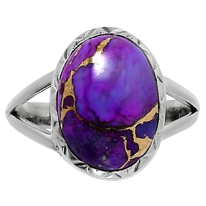 Premium Copper Purple Turquoise Ring size-8 R-1074 31-ER12109