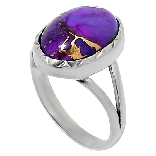 Premium Copper Purple Turquoise Ring size-8 R-1074 31-ER12109