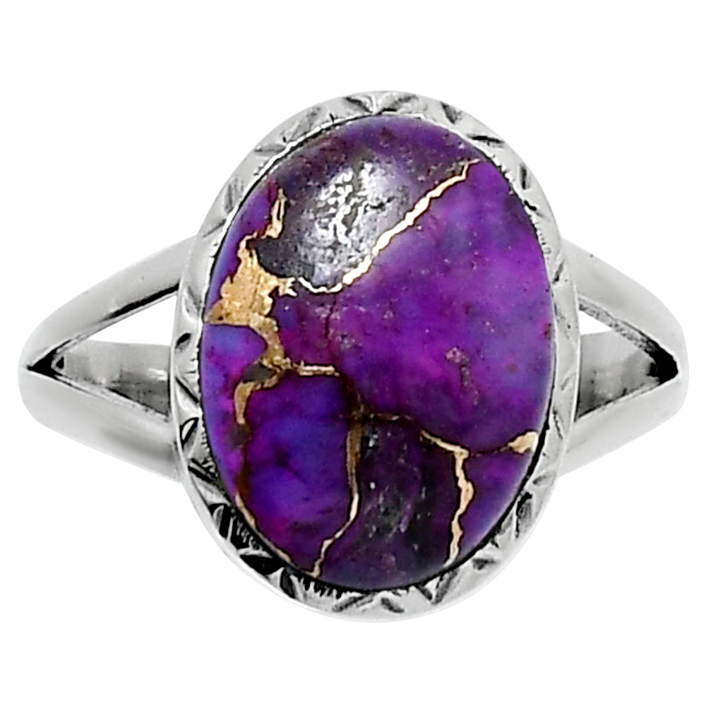 Premium Copper Purple Turquoise Ring size-8 R-1074 31-ER12111