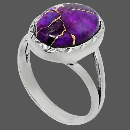 Premium Copper Purple Turquoise Ring size-8 R-1074 31-ER12111