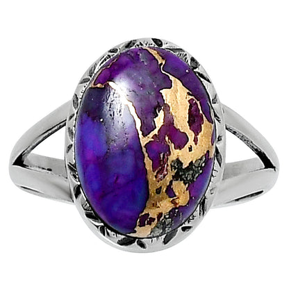 Premium Copper Purple Turquoise Ring size-8 R-1074 31-ER12116