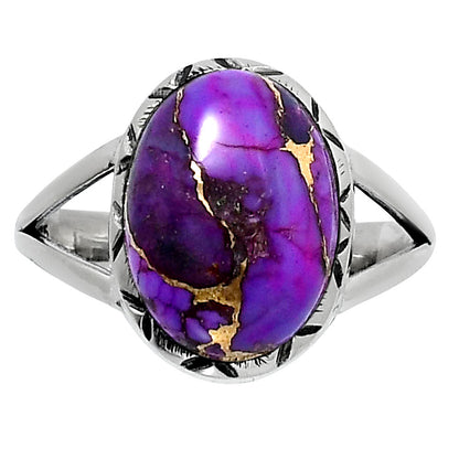 Premium Copper Purple Turquoise Ring size-9 R-1074 31-ER12118