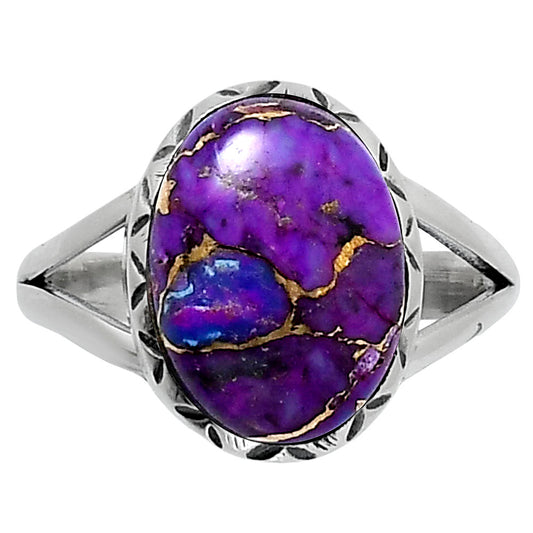 Premium Copper Purple Turquoise Ring size-9 R-1074 31-ER12128