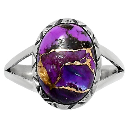 Premium Copper Purple Turquoise Ring size-9 R-1074 31-ER12129