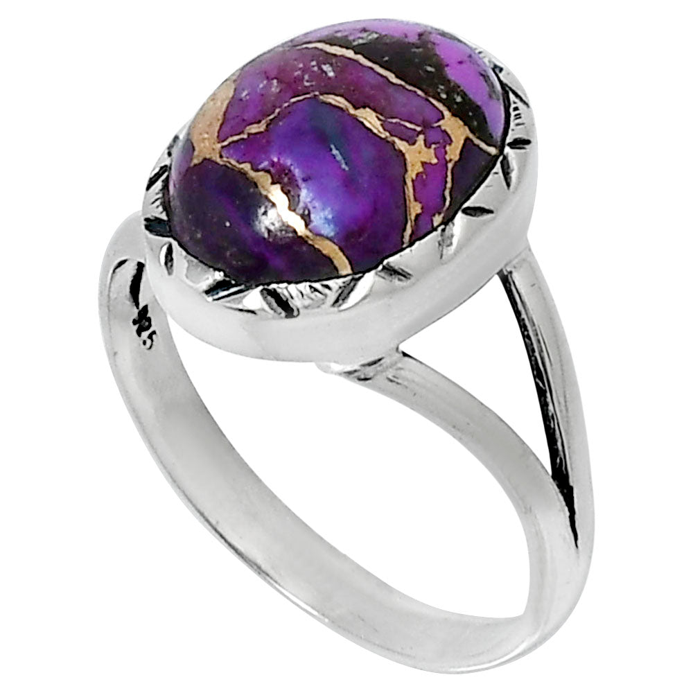 Premium Copper Purple Turquoise Ring size-9 R-1074 31-ER12129