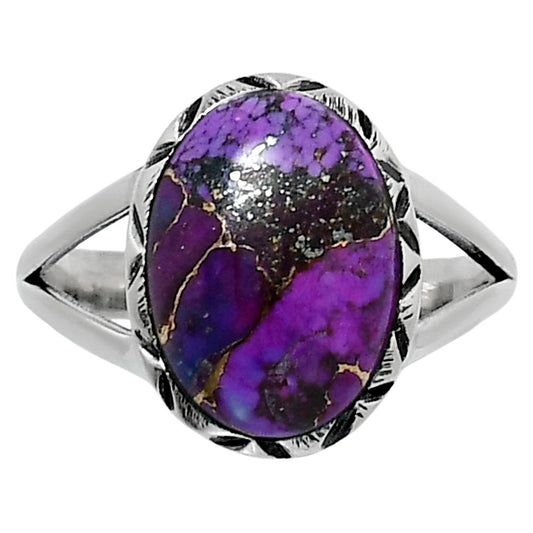 Premium Copper Purple Turquoise Ring size-9 R-1074 31-ER12131