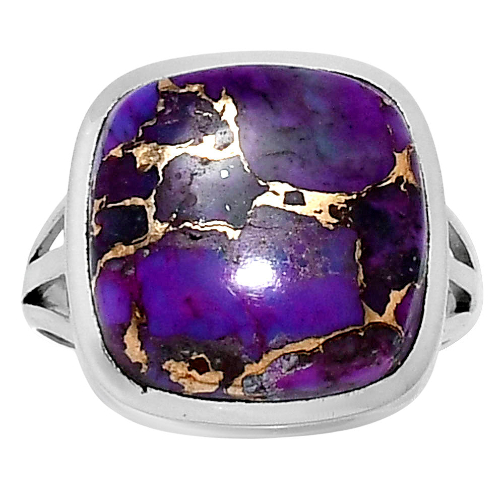 Premium Copper Purple Turquoise Ring size-7 R-1006 31-ER12132