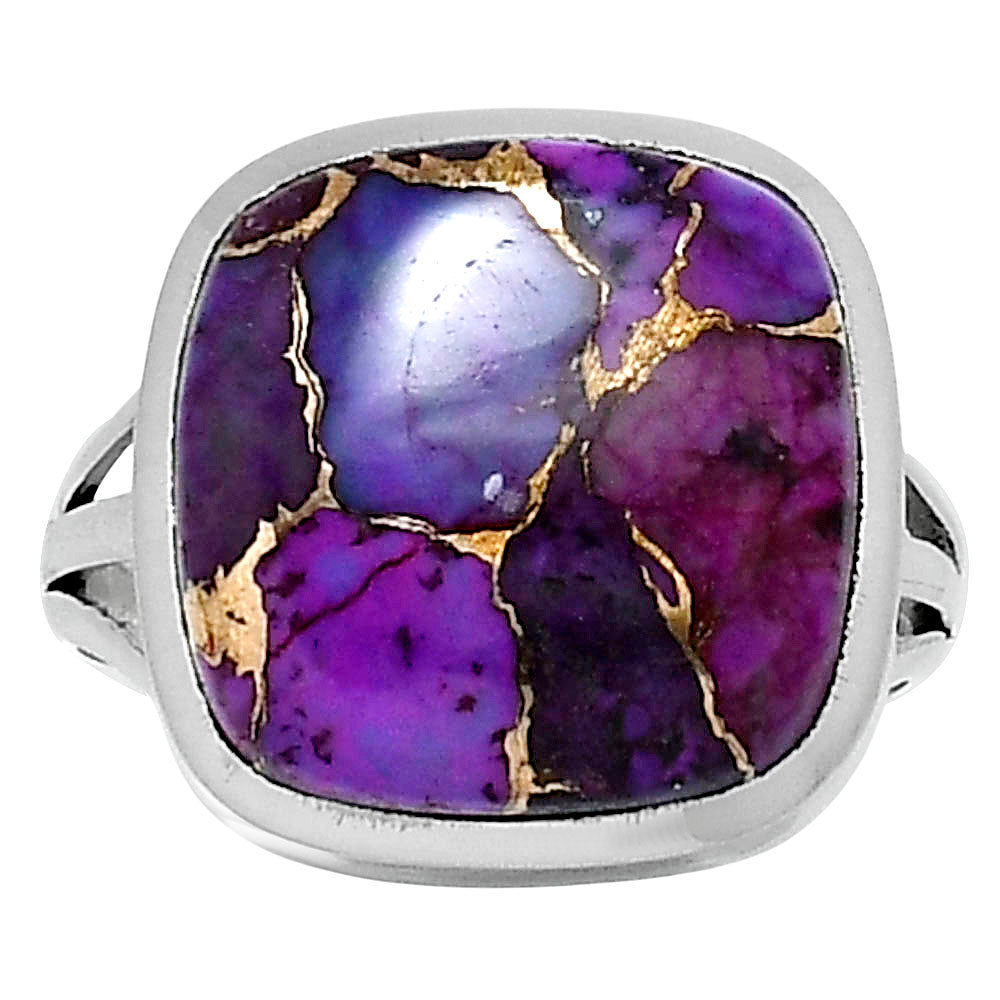 Premium Copper Purple Turquoise Ring size-7 R-1006 31-ER12133