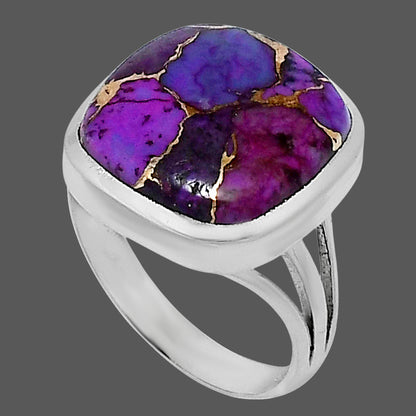 Premium Copper Purple Turquoise Ring size-7 R-1006 31-ER12133