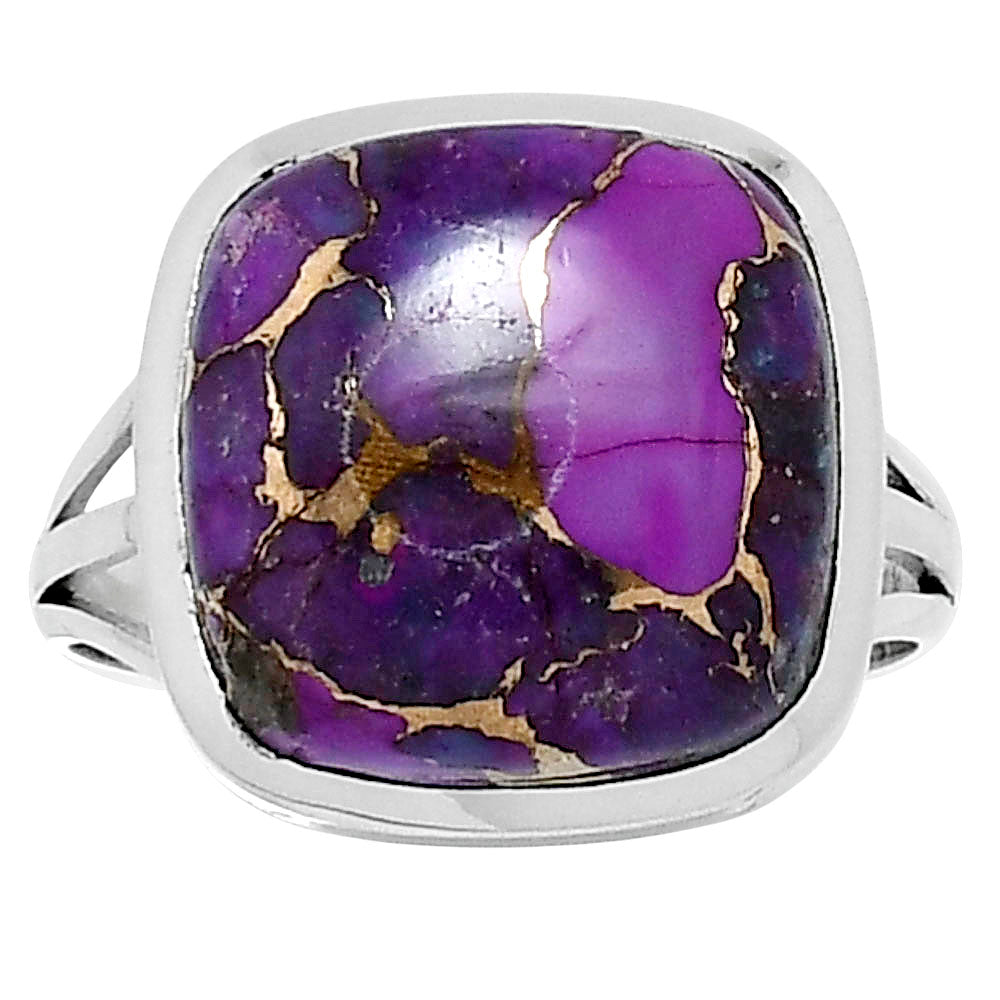 Premium Copper Purple Turquoise Ring size-8 R-1006 31-ER12136