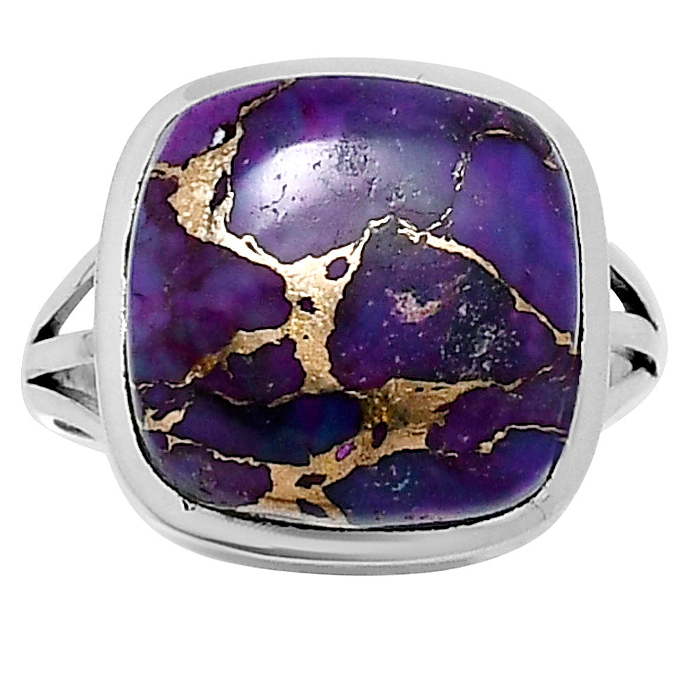 Premium Copper Purple Turquoise Ring size-8 R-1006 31-ER12137