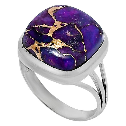 Premium Copper Purple Turquoise Ring size-8 R-1006 31-ER12137