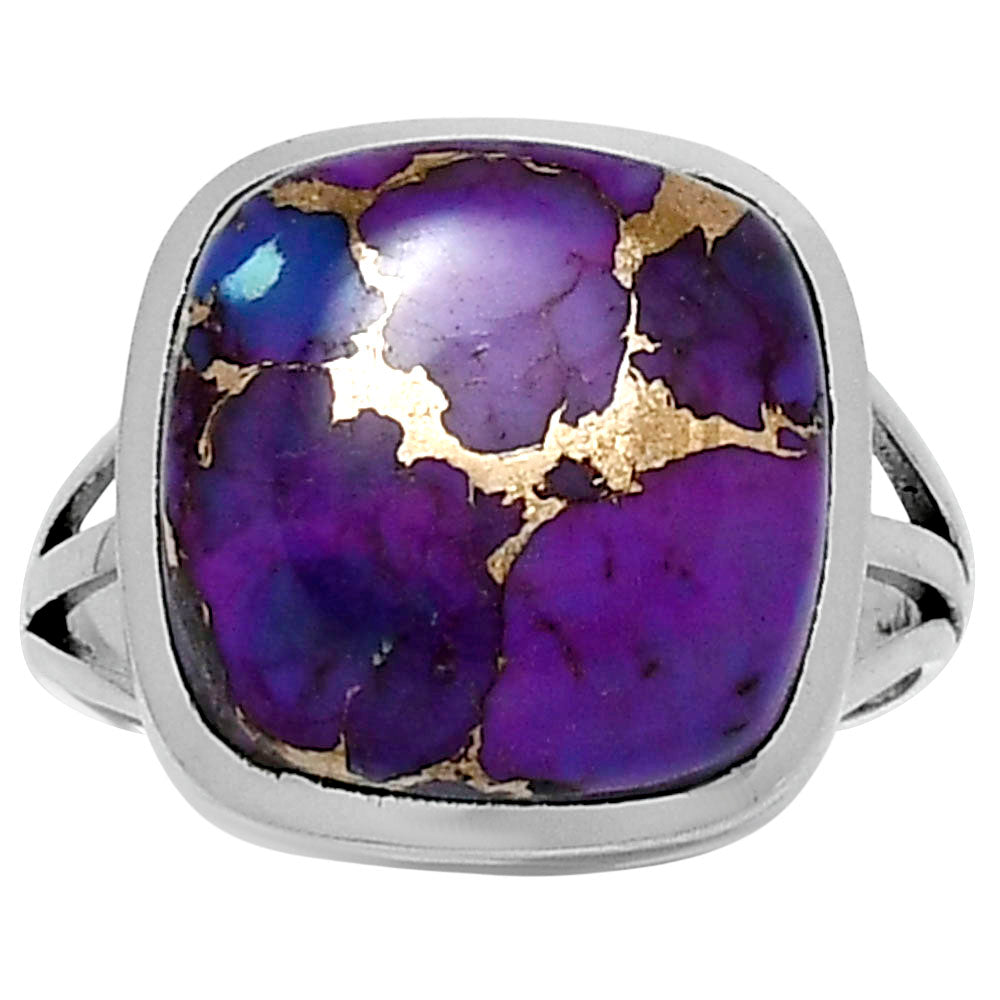 Premium Copper Purple Turquoise Ring size-8 R-1006 31-ER12138