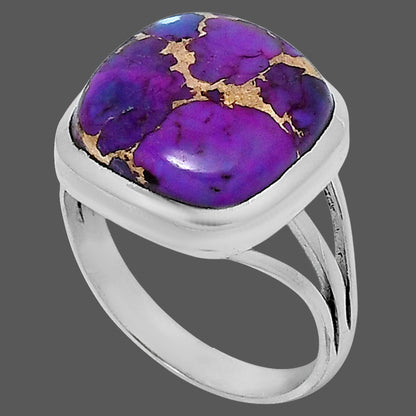 Premium Copper Purple Turquoise Ring size-8 R-1006 31-ER12138