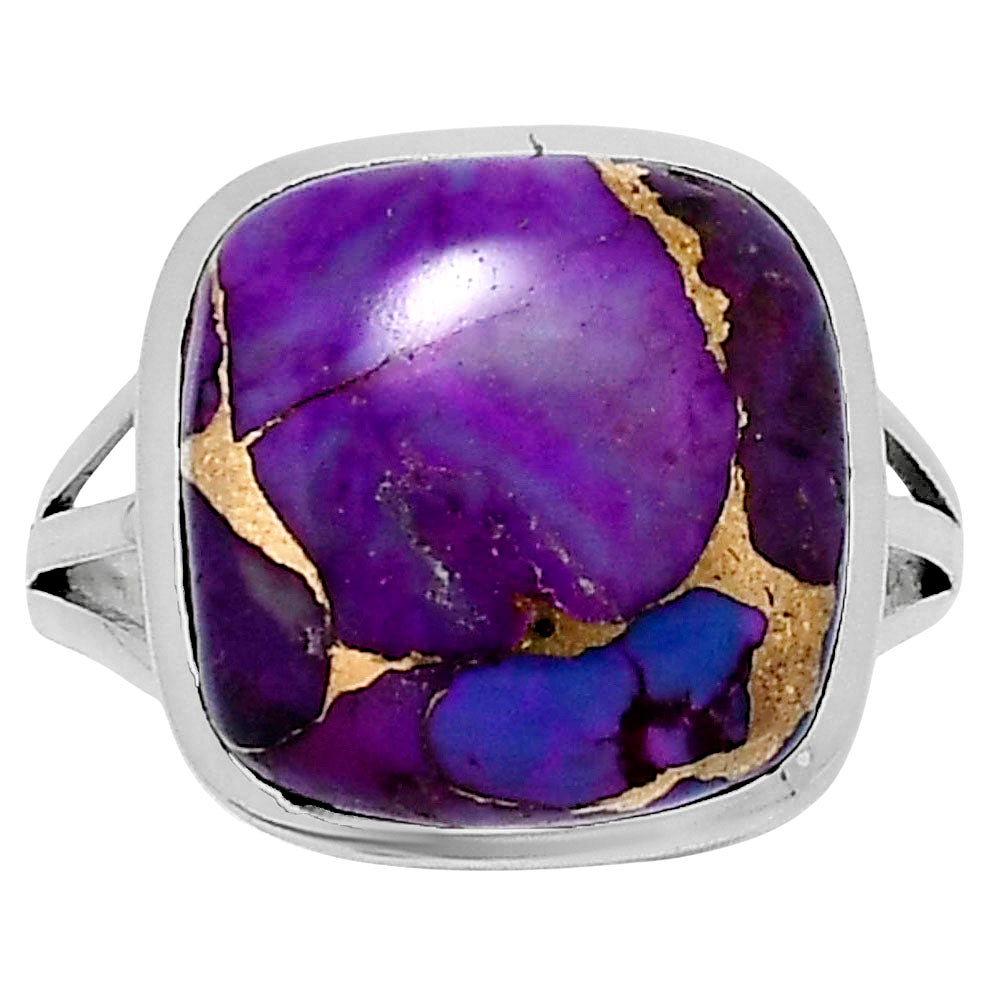 Premium Copper Purple Turquoise Ring size-8 R-1006 31-ER12139