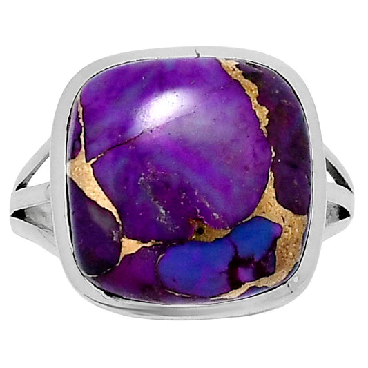Premium Copper Purple Turquoise Ring size-8 R-1006 31-ER12139