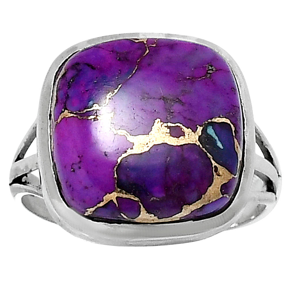 Premium Copper Purple Turquoise Ring size-8 R-1006 31-ER12140