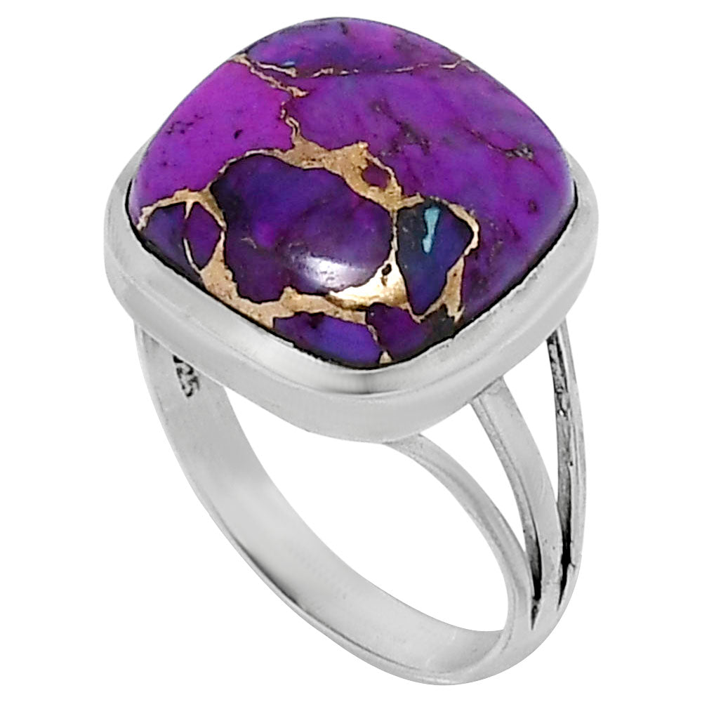 Premium Copper Purple Turquoise Ring size-8 R-1006 31-ER12140