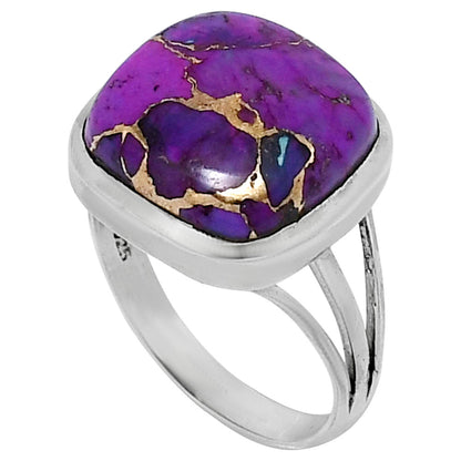 Premium Copper Purple Turquoise Ring size-8 R-1006 31-ER12140