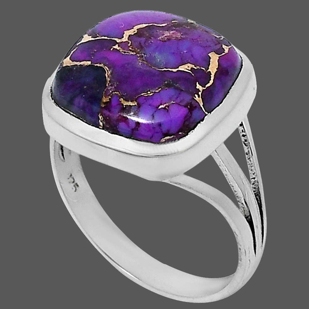 Premium Copper Purple Turquoise Ring size-9 R-1006 31-ER12141