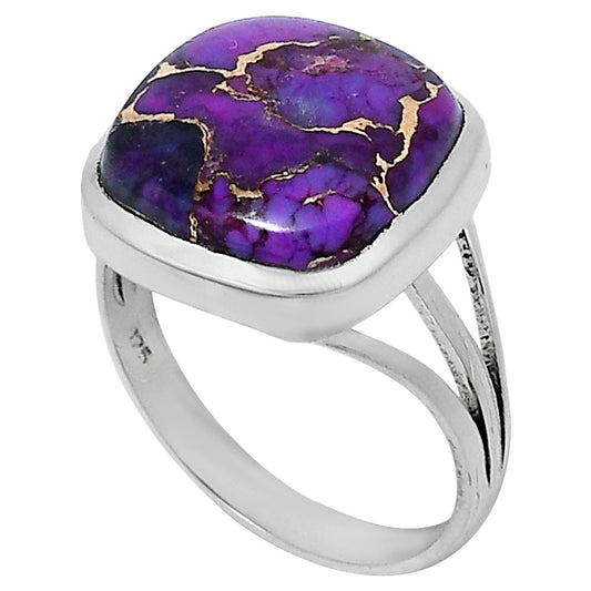 Premium Copper Purple Turquoise Ring size-9 R-1006 31-ER12141