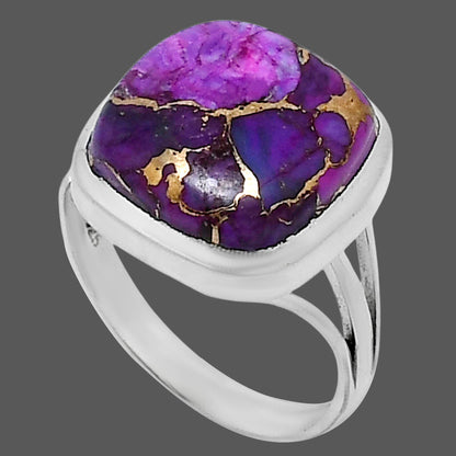 Premium Copper Purple Turquoise Ring size-9 R-1006 31-ER12143