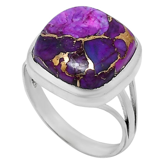 Premium Copper Purple Turquoise Ring size-9 R-1006 31-ER12143