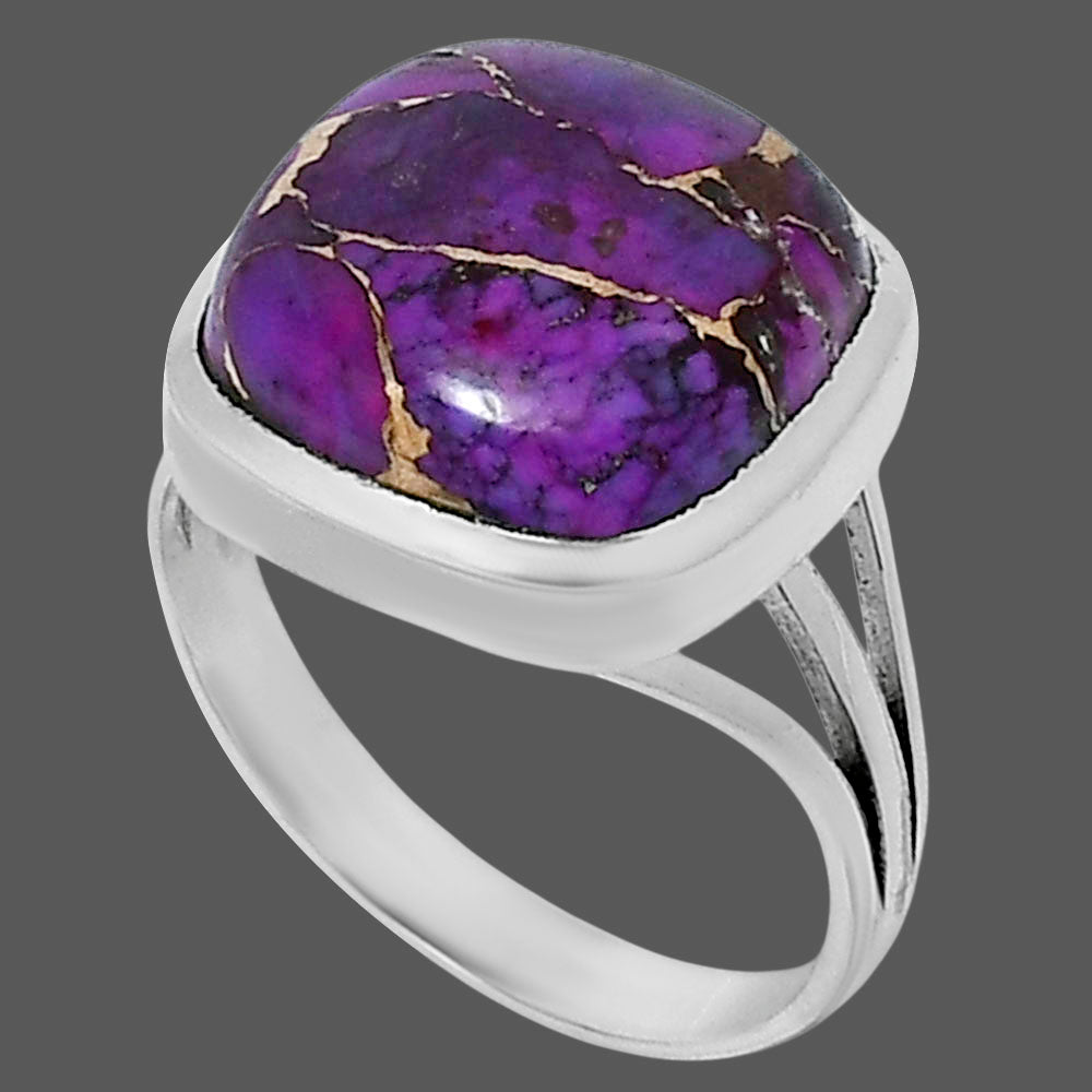 Premium Copper Purple Turquoise Ring size-9 R-1006 31-ER12144
