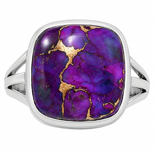 Premium Copper Purple Turquoise Ring size-9 R-1006 31-ER12145